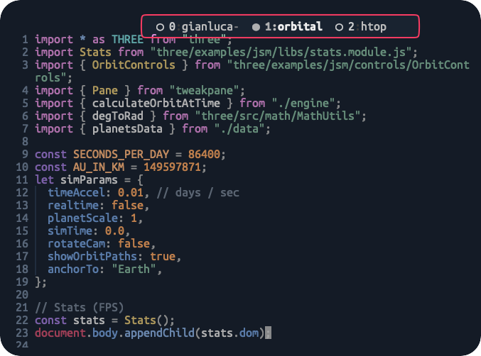 Tmux Updates in Terminal (close)